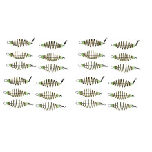 24Pcs Luminous Carp Fishing Feeder Coil Inline Method Fishing Tackle Bait Thrower In- Method Lures Cage Basket Baits