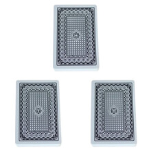 3X Multiplayer Game Card Box Packed Waterproof Texas Playing Cards Plastic Poker Magic Tricks Tool,Black