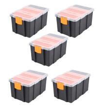 5X F-156D Portable Plastic Tool Parts Box Suitcase Electrician Tool Box Storage Tools Box Suitcase Case Holder