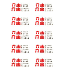 20Pcs Front Rear Bumper Rescue Trailer Hook & Mount Set for Wpl Rc Car Truck Light Weight Cool and Attractive Durable