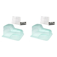 2X Plastic Clear Body for Power Wagon Cab Axial SCX10 TRX4 YK4102 RGT 86100 Redcat Gen8 MST 1/10