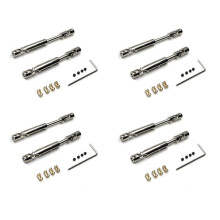 4sets MN78 Metalen Aandrijfas CVD Aandrijfas met 3Mm Tot 4Mm Asbus voor MN78 MN-78 MN 78 1/12 RC Auto Upgrade Onderdelen