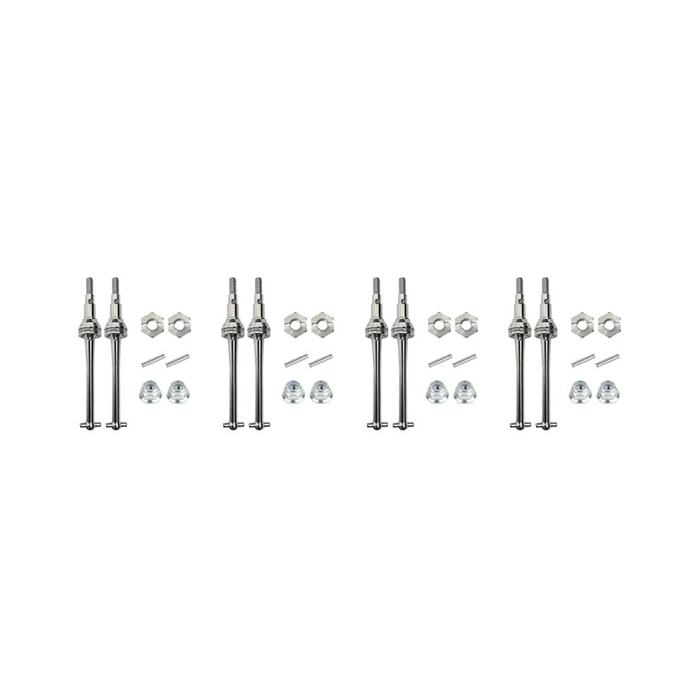 4Set Metal Front Drive Shaft Cvd And 12Mm Wheel Hex For Mjx Go H16 16207 16208 16209 16210 1/16 4711663799304
