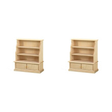 2X 1:12 Dollhouse Miniature Bookcase Locker Cabinet Shelf Rack Furniture Model Decor Bookcase Storage Cabinet Rack