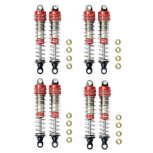 8 Teiliger StoßDäMpfer Hinten Hinten Passend für XLH 9115 S911 9116 S916 9125 1/10 1/12 RC Auto Upgrade ZubehöR, Rot