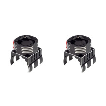 2X Dissipateur Thermique de Ventilateur de Refroidissement de Moteur de 42 mm avec LumièRe LED pour 1/10 E-Maxx E-Revo Summit Arrma 1/8 Kraton
