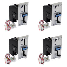 4X Multi Gettoniera Programmabile In Plastica Durevole Selettore di Monete Elettronico A Scorrimento Verso il Basso Meccanismo di Selezione Laterale