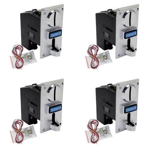 4X Programable Plastic Multi Coin Acceptor Electronic Roll Down Coin Acceptor Selector Mechanism Side Coin Selector