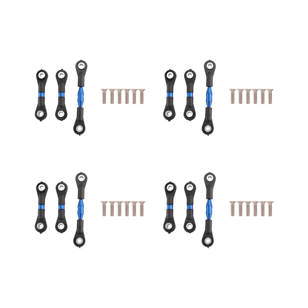 12Pcs Metal Steering Rod Link Rod Tie Rod For Tt-01 Tt01 1/10 Rc Car Upgrade Parts Accessories, 6033745060545