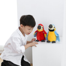 Talking Talking Plush Toy Electronic Bird Pet Talking Plush para NiñOs Juguete de EducacióN Temprana (Rojo)