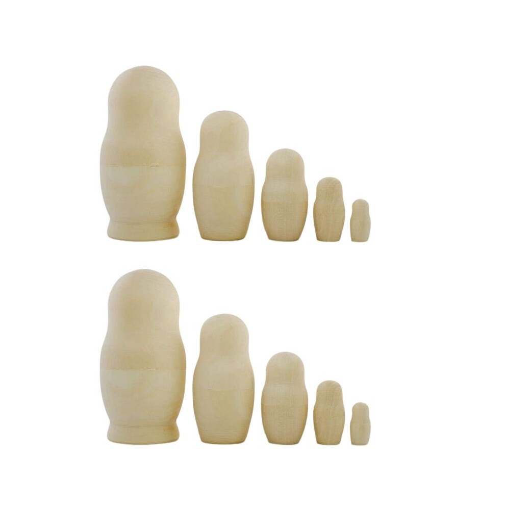 10X Unpainted Russian Nesting Dolls Diy Blank Nesting Dolls Unfinished Nesting Doll Kit Matryoshka Nesting Dolls 6032592233546