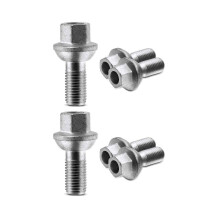 Wheel Bolts M12x1.5 Front and Rear Secure Fit for Smart Fortwo 20082016 Models