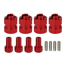 Combinatore di Mozzi Ruota Esagonale Esagonale da 7 Mm nel Metallo da 4 Pezzi + 4 Mm per AXIAL SCX24 90081 AXI00001 1/24 RC Crawler Car Upgrade Parts,