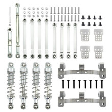 Metal Steering Link Rod Pull Rod Mount  Set for MN D90 MN-90 MN99S 1/12 RC Car Upgrade Parts,3