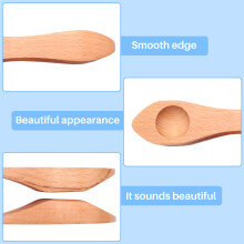 Cucharas Musicales de Madera de 2 Piezas Instrumento de PercusióN Popular Cucharas Musicales de Madera Natural Cucharas de PercusióN Tradicionales