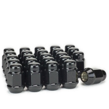 24 Black Wheel Lug Nuts 12x1.25 Bulge Acorn Heat Treated Steel Set for Nissan Infiniti