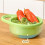Hollow Drain Basket Kitchen Multifunctional Double-Layer Fruit and Vegetable Portable Basket Kitchen Storage A 2