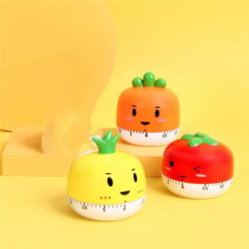 Cartoon Vegetable Countdownhour meter Mechanical Kitchen Cooking Clock Counting Toy  Manual hour meter