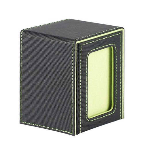 Card Storage Box for Trading Cards, Card Deck Box with Display Window Card Deck Case Green