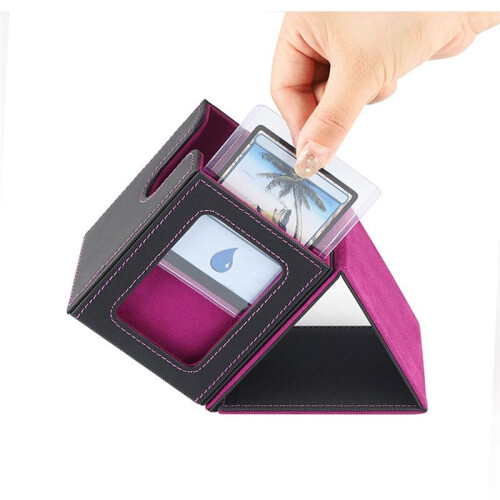 Card Storage Box for Trading Cards, Card Deck Box with Display Window Card Deck Case Green 1