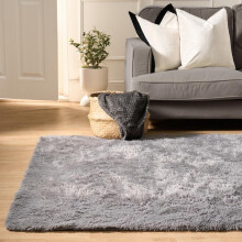 (Grey, 60 cm x 150cm) Shaggy Large Area Bedroom Living Room Nursery Kids Room Home Decor Anti Shed Anti Slip Indoor Floor Runner Carpet