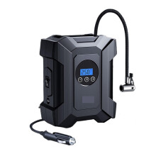 120W Car Air Compressor with Fast Digital Inflation, Auto Stop, LED Light for Cars and Bikes 12V