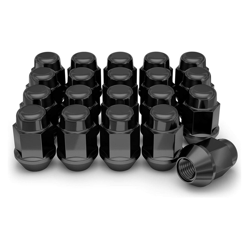 20 Acorn Wheel Lug Nuts 12X1.25 Exact Fit For Nissan Infiniti Subaru All Wheel Positions Black 9174973129233