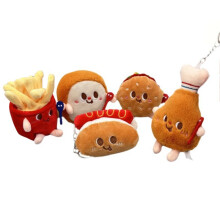 Food Plush Toy Simulation Hamburger Food Plushies Cute Food Plush Keychain for Food Themed Party Birthday Gifts Backpack