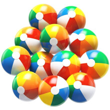 Beach Balls Bulk,Beach Toys for Summer Parties,Water Games,Birthday Party Supplies Decorations,Classic Rainbow Color