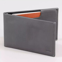 Unisex Bellroy Slim Travel Wallet - Slate Grey Black New Leather Passport NEW