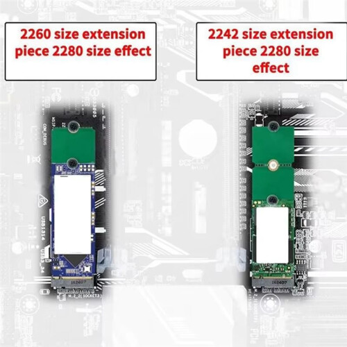 M.2 NGFF SSD Solid State Drive 2230 2242 2260 to 2280 Extension Bracket Transfer Card Adapter Board Convert Card B 2