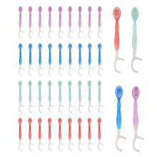 40 Pack Disposable Travel Toothbrushes - 5 in 1 Function, Travel Date Portable Individually Packed