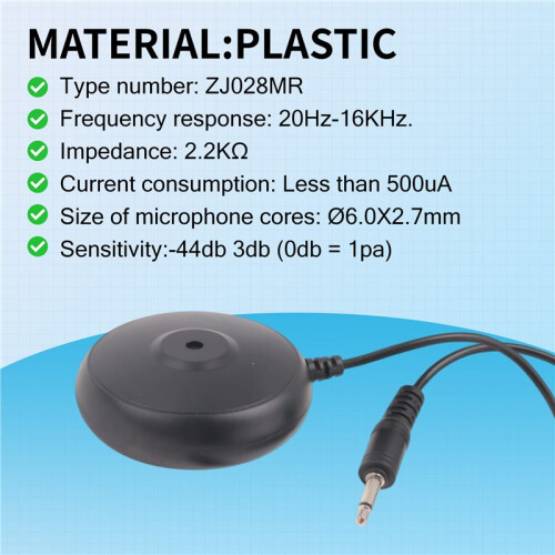 3.5mm Plug Calibration Mic Measurement Microphone for Laptop and Desktop Computers 2