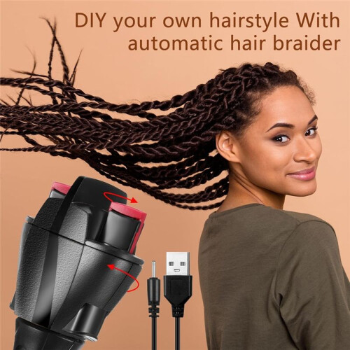 Trecciatrice Automatica per Capelli USB, Strumento Elettrico DIY per Lo Styling Dei Capelli, Treccia Francese per Dreadlock per Ragazze 1