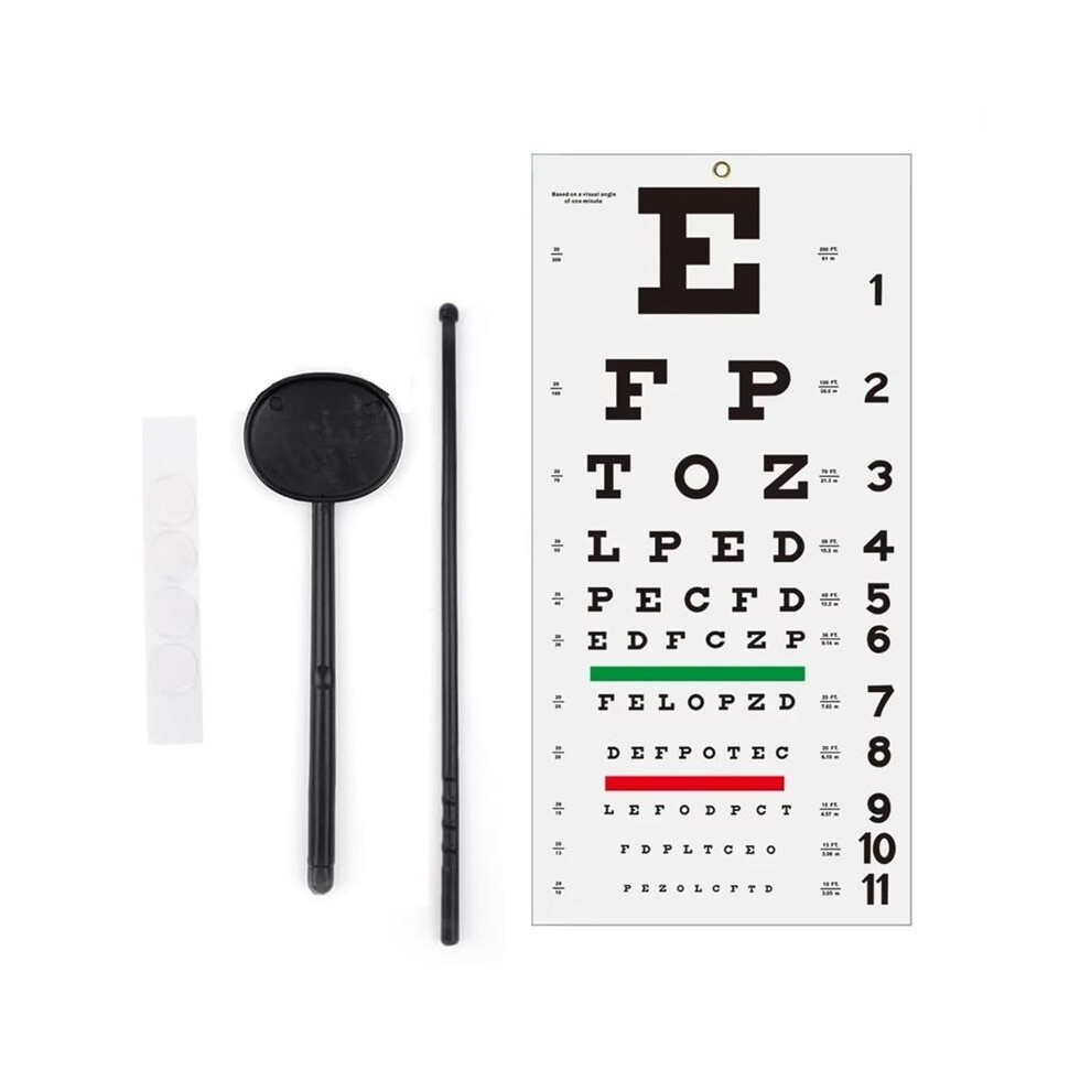 Eye Chart, Eye Chart No Fading for School Home Physical Examination Center Visual Acuity Measuring Educational