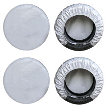 4 Pack Waterproof Spare Tire Covers for RV Trailer Car, 420D Oxford Cloth, AllWeather Protection