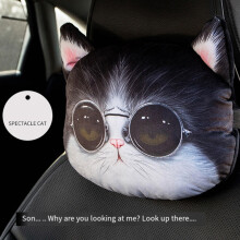 Carino Cuscino Poggiatesta Auto A Forma di Gatto, Cuscino per il Collo 'Auto, Novità, Supporto per La Testa, Accessori per Interni Auto, Forniture