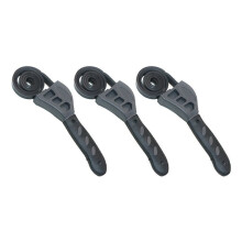 3pcs Multifunctional Belt Wrench Wrench Bottle Opener Auto Repair Filter Dual-Purpose Wrench Black
