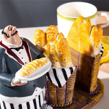 Chef Figurine Napkin Holder Cute Italian Chef Kitchen Bar Decorative Paper Towel Holder