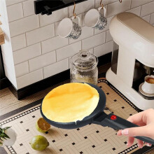 Elektrische Pfannkuchenpfanne mit Antihaftbeschichtung, 600 W, Hand-Pfannkuchenmaker, Elektrische, Runde Grillplatte für Pfannkuchen, US-Stecker