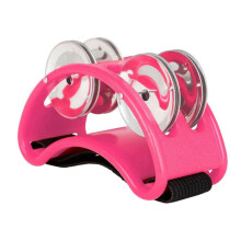 Powerful Sound Foot Tambourine Adjustable Foot Tambourines with Musical Instrument for Performance Singing -Colour