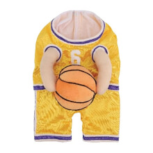 Costume de Joueur de Basket- pour Chien avec Ballon Costume de Basket- pour Chien Tenue de Sport Amusante Halloween Cosplay pour Animaux de