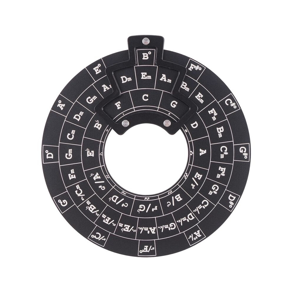 Circle Of Fifths Wheel Guitar Chord Wheel Wooden Melody Tool Musical Chord Wheel For Musicians Guitar Accessories 4711184600448