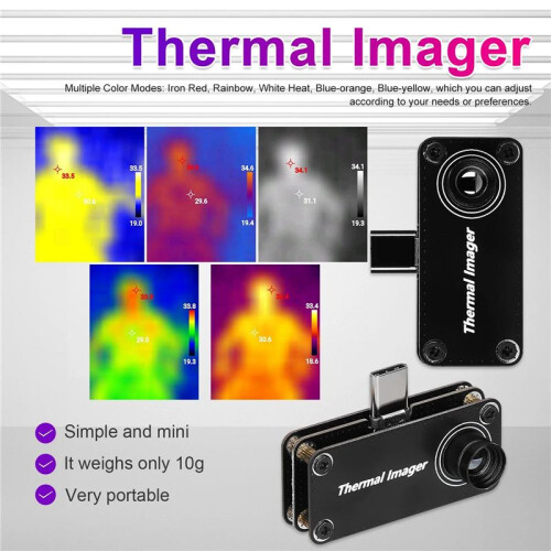 Type-C Infrarood Warmtebeeldcamera -20-1000 Temperatuurmeetmeter Android-Telefoon Infrarood Warmtebeeldcamera 2
