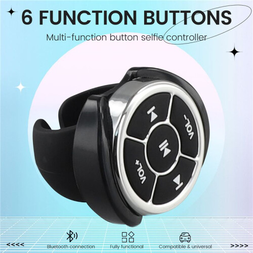 Wireless Bluetooths Remote Controller Car Motorcycle Bike Media Button MP3 Music Player for Android IOS Phone Tablet 1