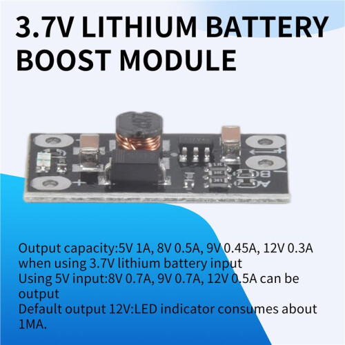 20Pcs  - Boost Step  Converter 3.7V to 12V Voltage Regulator Lithium Battery Boost Module 5V/8V/9V/12V Output 1