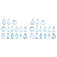 Bottle Theme PET Stickers Decorative Collage Scrapbooking Diary Album Creativity Stationery Adhesive DIY Sticker D