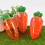 5pcs Transparent Easter Plastic Carrots Candy Box  Easter Gift Box Decorations B 5