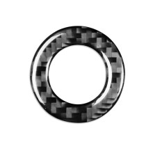 For X-Trail Rogue T32 2013-2021 Carbon Fiber Car Keyhole Ring Start Button Trim Interior Accessories