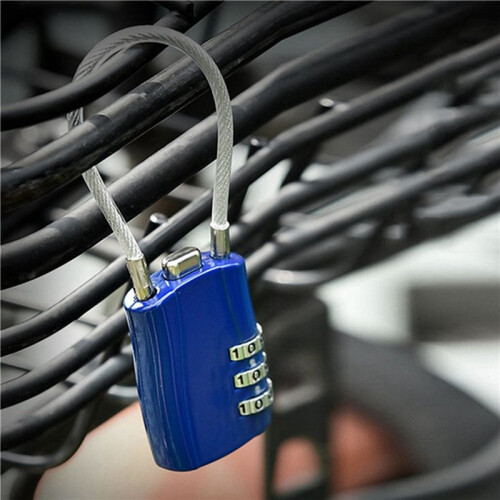 3 Digit Customs Code Lock Combination Locks Contrast Color Anti-Theft Padlock Portable Luggage Password Lock C 2